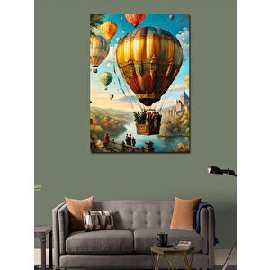 Kanvas Tablo Renkli Uçan Balonlar 70x100 cm