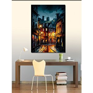 Kanvas Tablo Retro Kasaba 70x100 cm