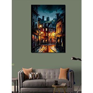 Kanvas Tablo Retro Kasaba 70x100 cm