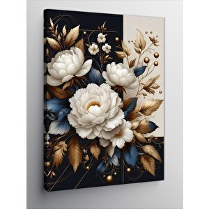 Kanvas Tablo Beyaz Çiçekler 70x100 cm