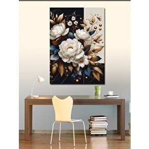 Kanvas Tablo Beyaz Çiçekler 70x100 cm