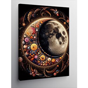 Kanvas Tablo Renkli Ay 70x100 cm