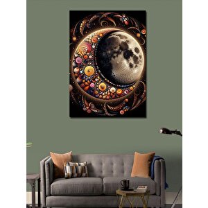Kanvas Tablo Renkli Ay 70x100 cm