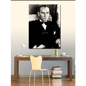 Kanvas Tablo Siyah Beyaz Mustafa Kemal Atatürk