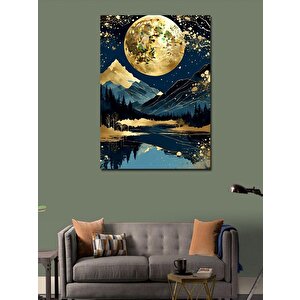 Kanvas Tablo Dolunay Ve Göl 70x100 cm