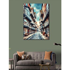 Kanvas Tablo Retro Kasaba Sokağı 100x140 cm
