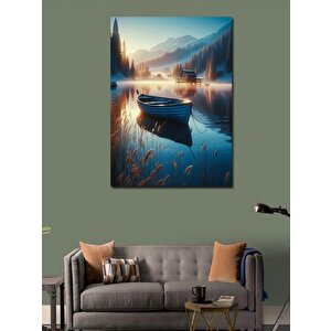 Kanvas Tablo Göldeki Tekne 70x100 cm