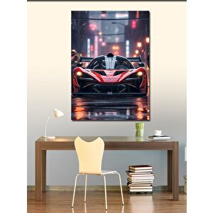 Kanvas Tablo Kırmızı Spor Araba 100x140 cm