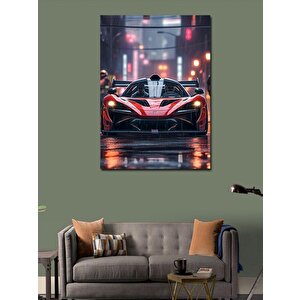Kanvas Tablo Kırmızı Spor Araba 100x140 cm