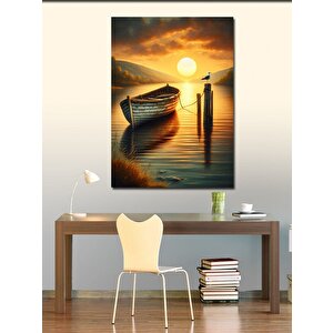 Kanvas Tablo Ahşap Tekne 100x140 cm