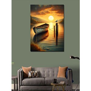 Kanvas Tablo Ahşap Tekne 100x140 cm