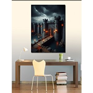 Kanvas Tablo Retro Kale 70x100 cm