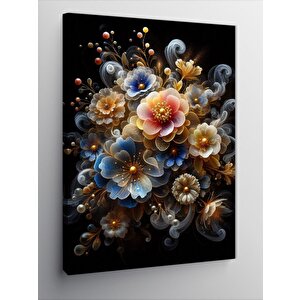 Kanvas Tablo Işıldayan Çiçekler 70x100 cm