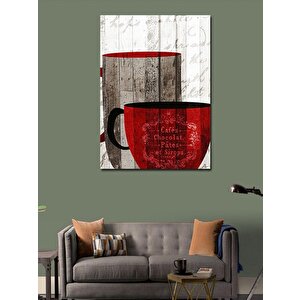 Kanvas Tablo Kırmızı Kahve Fincanı 70x100 cm