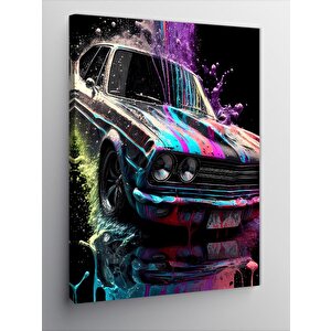 Kanvas Tablo Klasik Spor Araba Boyalar 100x140 cm