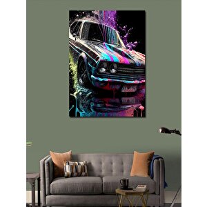 Kanvas Tablo Klasik Spor Araba Boyalar 100x140 cm