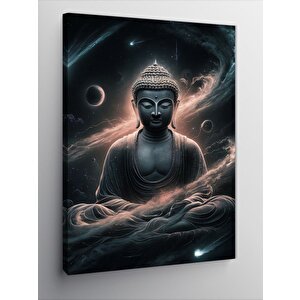 Kanvas Tablo Buda Heykeli Ve Evren 100x140 cm