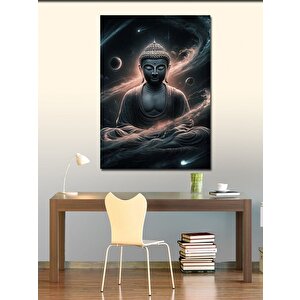 Kanvas Tablo Buda Heykeli Ve Evren 100x140 cm