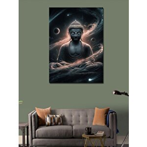 Kanvas Tablo Buda Heykeli Ve Evren 100x140 cm