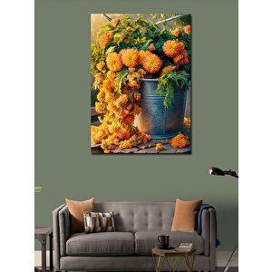 Kanvas Tablo Solmuş Çiçekler 100x140 cm