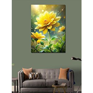 Kanvas Tablo Sarı Çiçek 100x140 cm