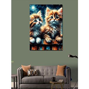 Kanvas Tablo Sevimli Kediler 70x100 cm
