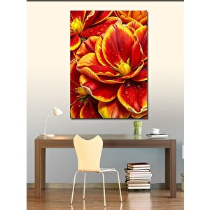 Kanvas Tablo Kırmızı Çiçekler 70x100 cm