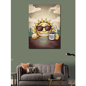 Kanvas Tablo Kahve İçen Güneş 70x100 cm