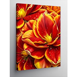 Kanvas Tablo Kırmızı Çiçekler 100x140 cm
