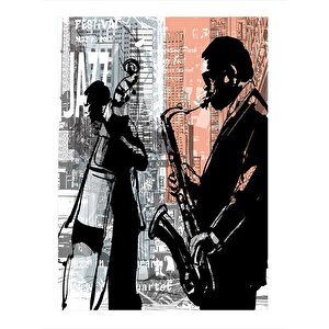 Caz Müzik Hediyelik Ahşap Tablo 25cmx 35cm 25x35 cm