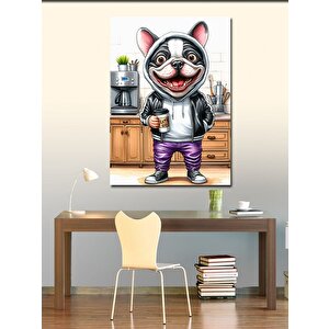 Kanvas Tablo Kapşonlu Köpek 70x100 cm