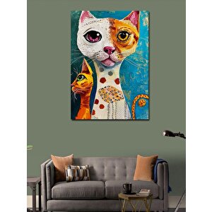 Kanvas Tablo Sevimli Kediler 70x100 cm