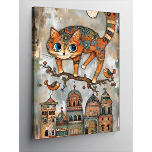 Kanvas Tablo Daldaki Sevimli Kedi