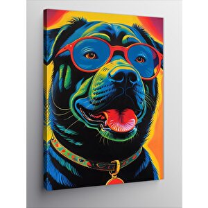 Kanvas Tablo Güneş Gözlüklü Köpek