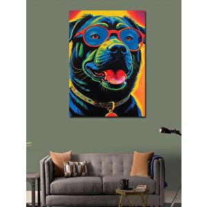 Kanvas Tablo Güneş Gözlüklü Köpek