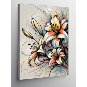 Kanvas Tablo Renkli Çiçekler 100x140 cm