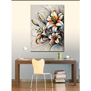 Kanvas Tablo Renkli Çiçekler 100x140 cm