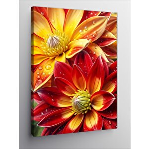 Kanvas Tablo Kırmızı Çiçekler 70x100 cm