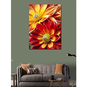 Kanvas Tablo Kırmızı Çiçekler 70x100 cm