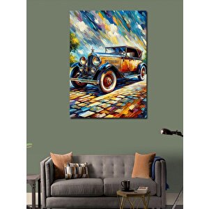 Kanvas Tablo Retro Araba