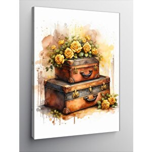 Kanvas Tablo Sandıklar Ve Çiçekler 100x140 cm