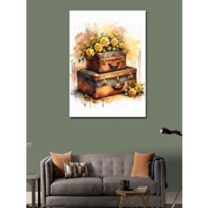 Kanvas Tablo Sandıklar Ve Çiçekler 100x140 cm