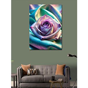 Kanvas Tablo Mor Çiçekler 70x100 cm