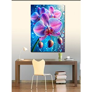 Kanvas Tablo Mor Çiçekler 70x100 cm