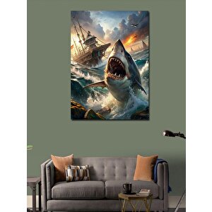 Kanvas Tablo Köpek Balığı Avcıları 100x140 cm