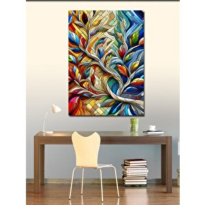 Kanvas Tablo Soyut Renkli  Çiçekler 70x100 cm