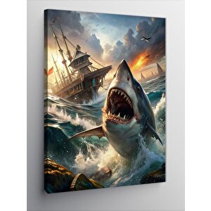 Kanvas Tablo Köpek Balığı Avcıları 70x100 cm