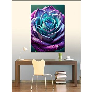 Kanvas Tablo Mor Çiçek 70x100 cm