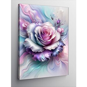 Kanvas Tablo Pembe Mor Gül 100x140 cm