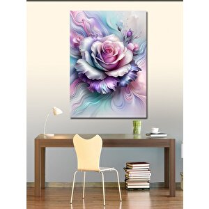Kanvas Tablo Pembe Mor Gül 100x140 cm